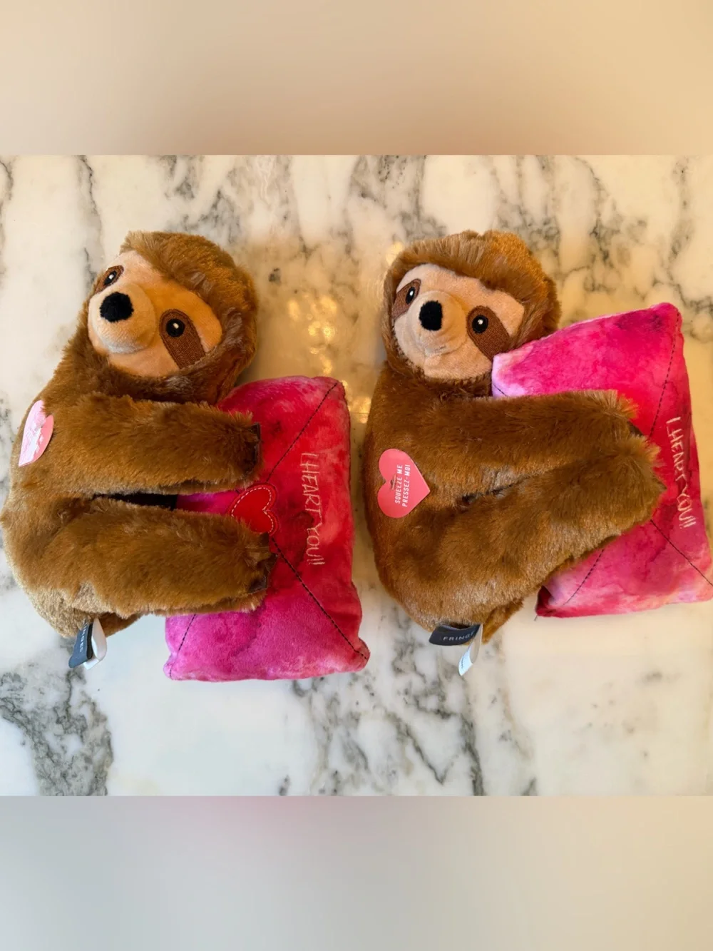 NEW Fringe Studio “You’ve Got Sloth” Plush Dog Toy Squeaker Crinkle Valentine